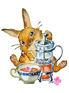 ハムスター ウサギなど 紅茶とウサギ の待ち受け画像 壁紙 動物 パラダイス