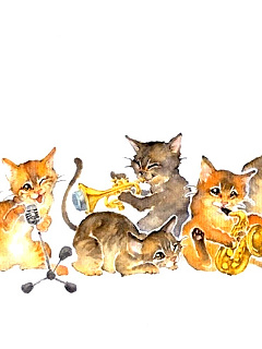 ねこ ミュウミュウ 猫トランペット の待ち受け画像 壁紙 動物 パラダイス