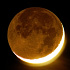 月齢 2.3の赤い地球照