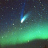 ヘール・ボップ彗星とオーロラの夢の共演