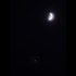 霞みの宵月と土星