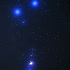 オリオン座の三ツ星と大星雲