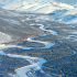 冬のアラスカ風景