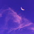 有明月に寄り添う巻雲