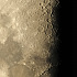 変化に富んだ地形が広がる月齢 8.6の欠け際月面
