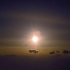 夜の南アルプス、駒ヶ根市、昇る月