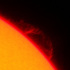 太陽面に出現した大アーチ状プロミネンス