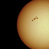 発達を続ける太陽の656黒点群