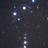 冬のオリオン大星雲と三ツ星