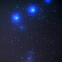 オリオン座の三ツ星と大星雲、そして飛行機