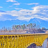 黄色い八ヶ岳高原大橋