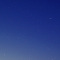 昇る宵のオリオン座と人工衛星
