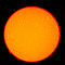 Cクラスのフレアが活発に発生する太陽面