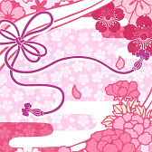 きれいな和柄 桜牡丹 春 和風 幻想壁紙