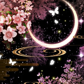 桃月夜桜人気幻想系 和風 幻想壁紙